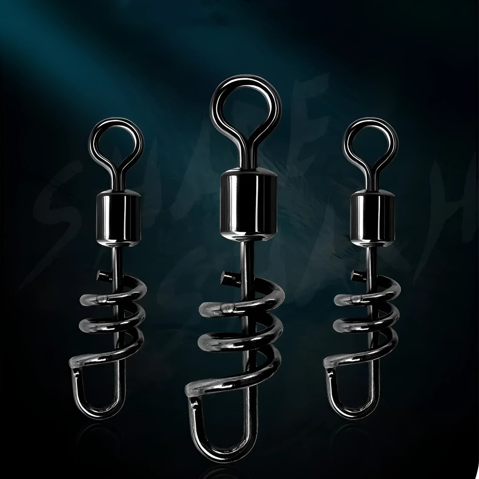 Stainless steel 8-shaped fishing swivel connector for attaching tackle and preventing line twist