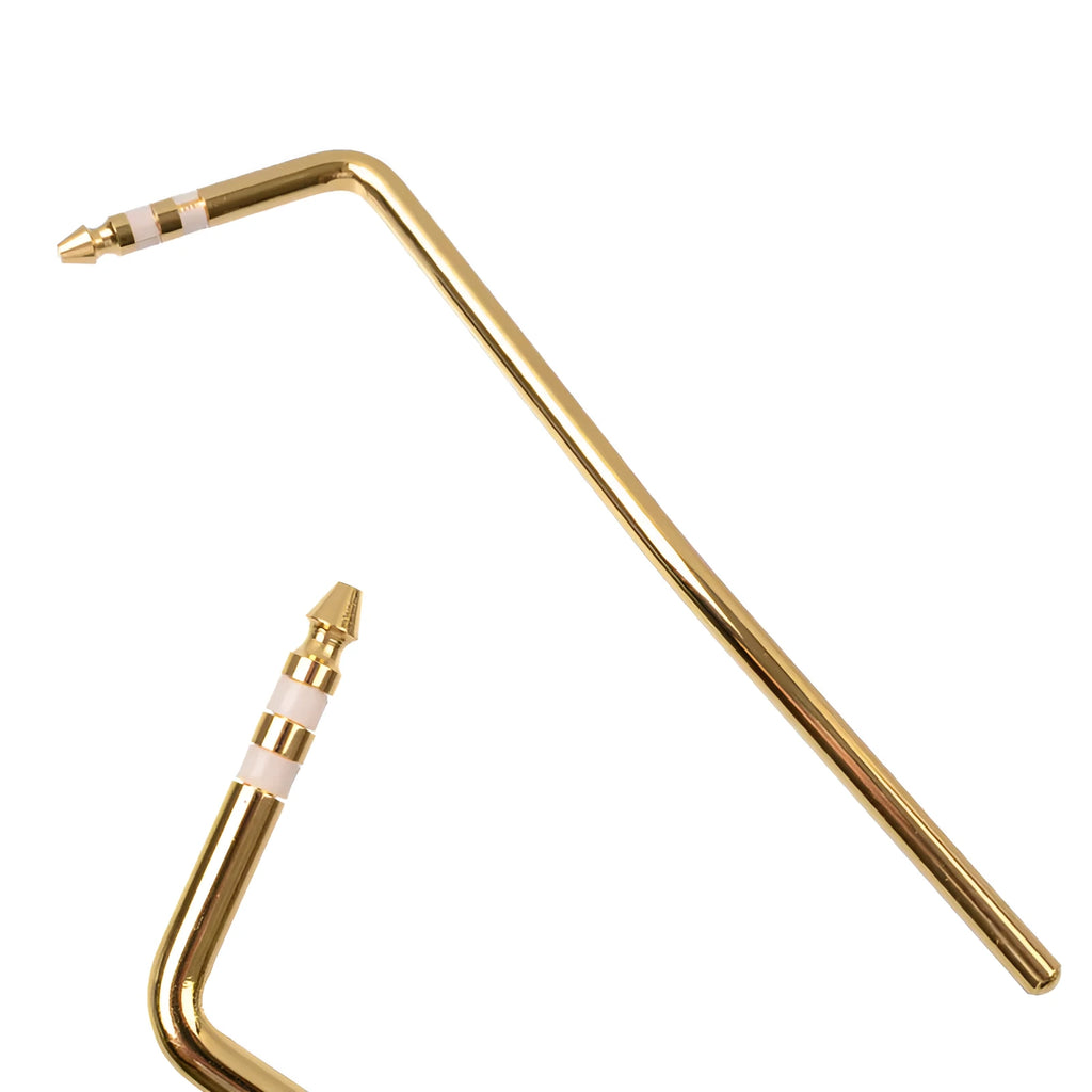 Guitar tremolo bar replacement part in black, blue, gold, and silver metal finishes