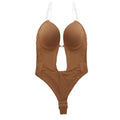 Invisible backless strapless bra with silicone adhesive in skin colour, seamless self-stick design