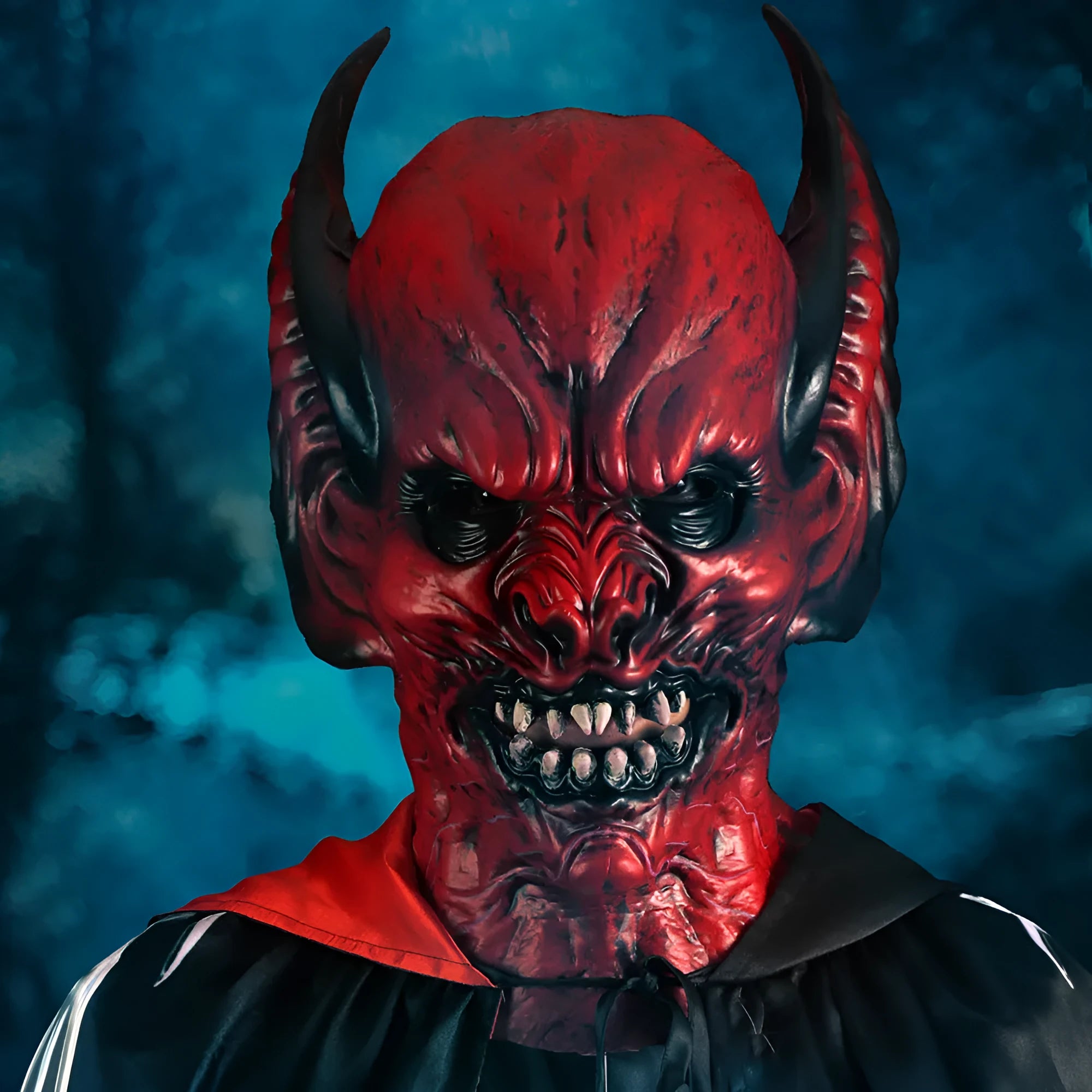 Red bat design Halloween horror mask hood for costume dress up
