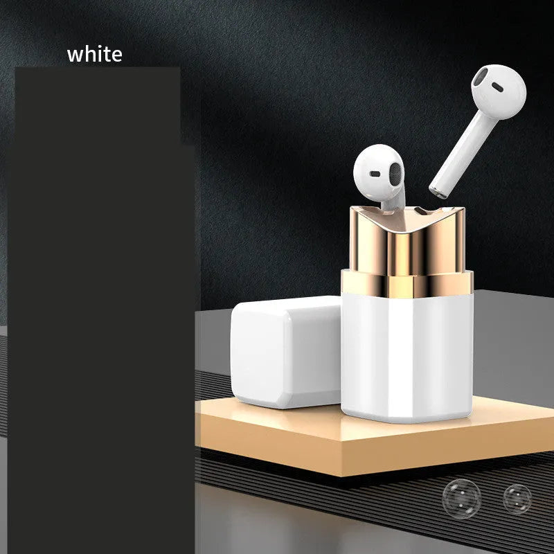 Lipstick Bluetooth earphones in-ear noise reduction wireless earbuds with 10-hour battery in Black, Pink, Purple, White