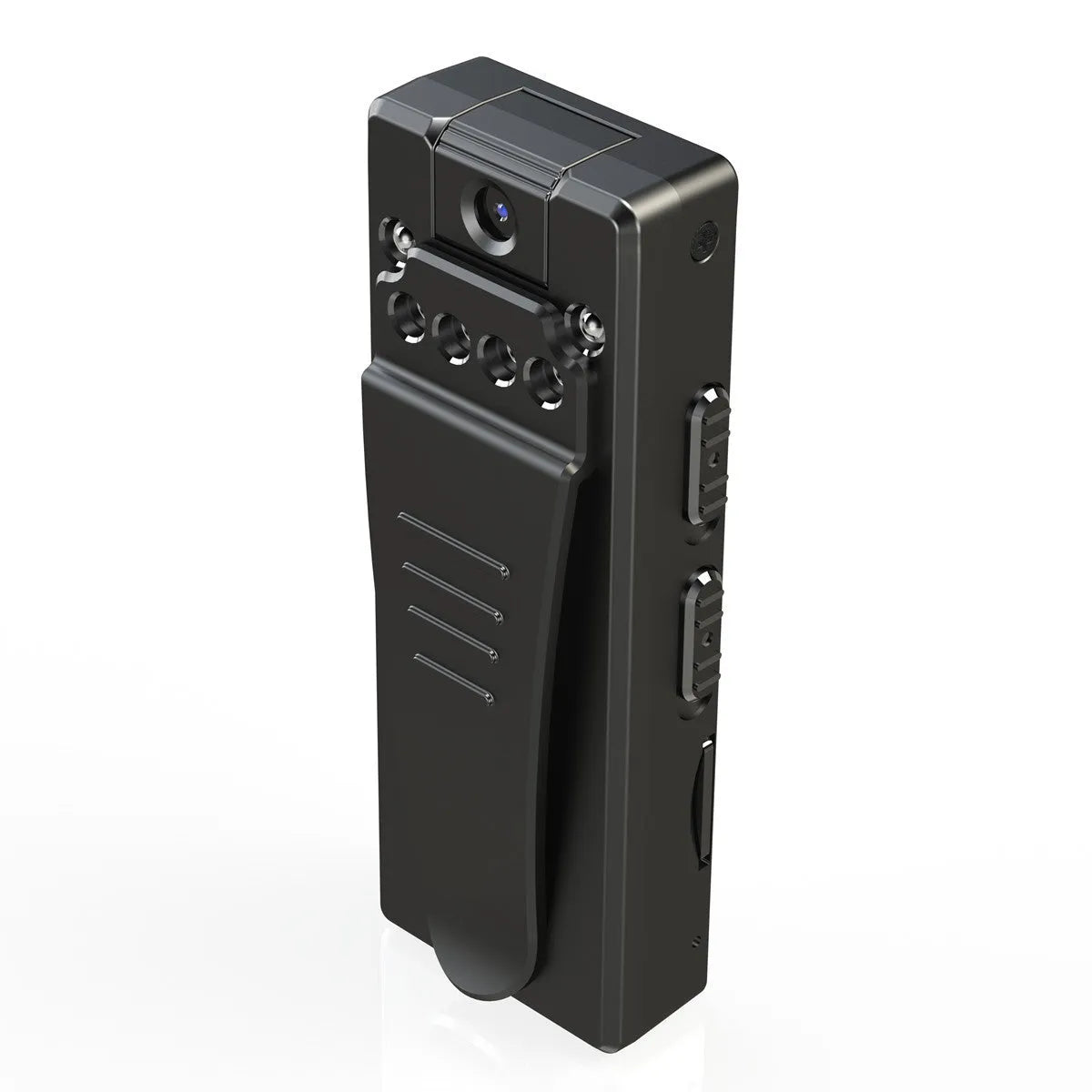 Black 1080p HD digital video camera with 90-degree rotation capability