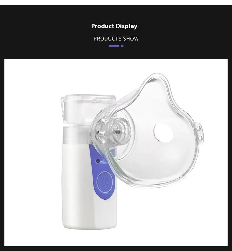 Columnar USB handheld nebuliser spray machine for household respiratory treatment with quiet operation
