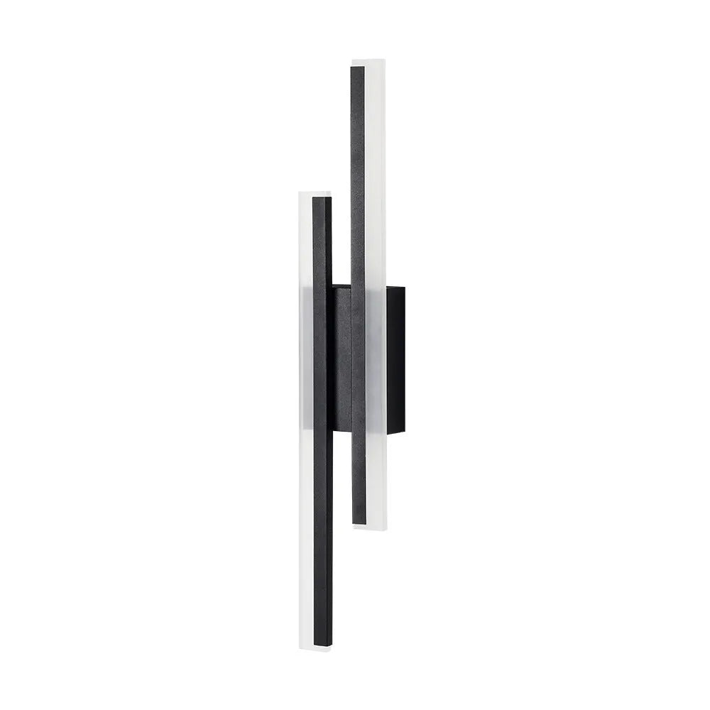 Gold double line wall lamp measuring 500mm with modern design for staircase and corridor lighting