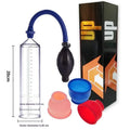 Male minimalist silicone cover for penis simulator exercise machine with plastic valve exerciser colour