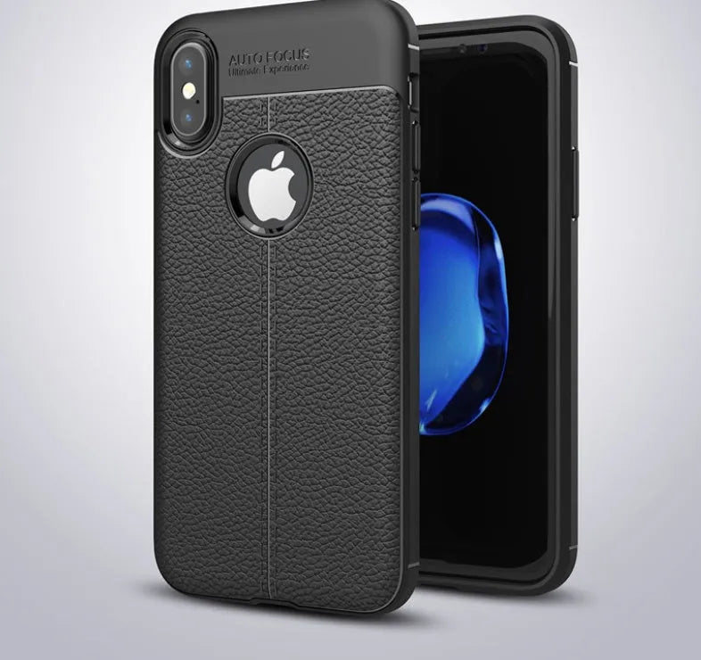 WeFor slim PU leather texture silicone phone case for OnePlus 6, OnePlus 5, and OnePlus 5T models.