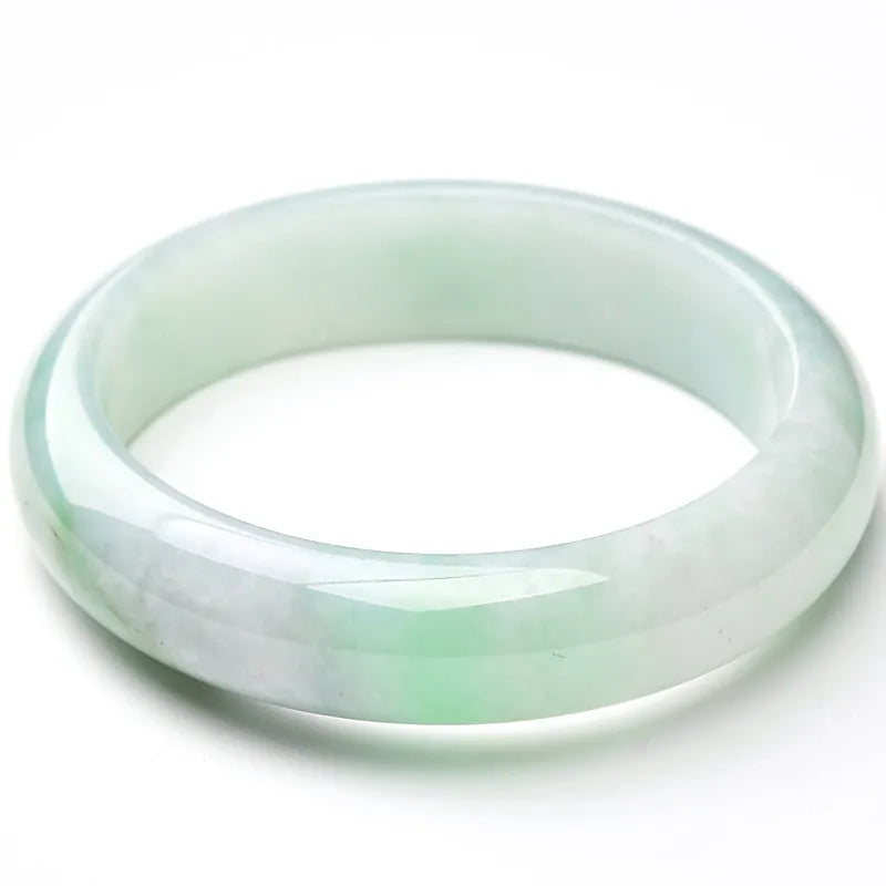 Natural jade bracelet light green colour unisex sizes 53 to 64