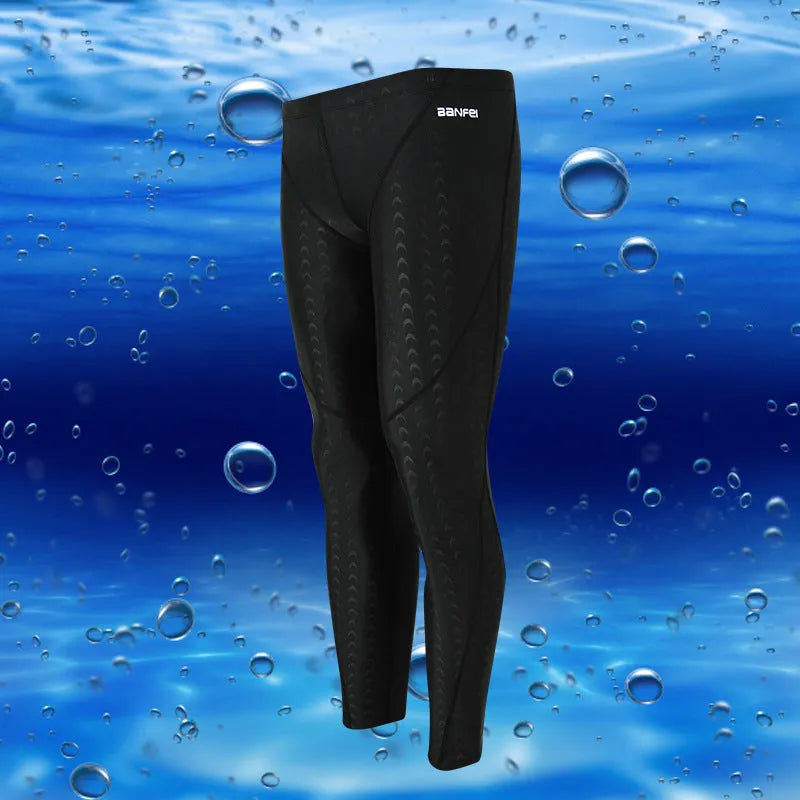 Men's nylon cropped swimming trunks in various colour options with contrasting lines