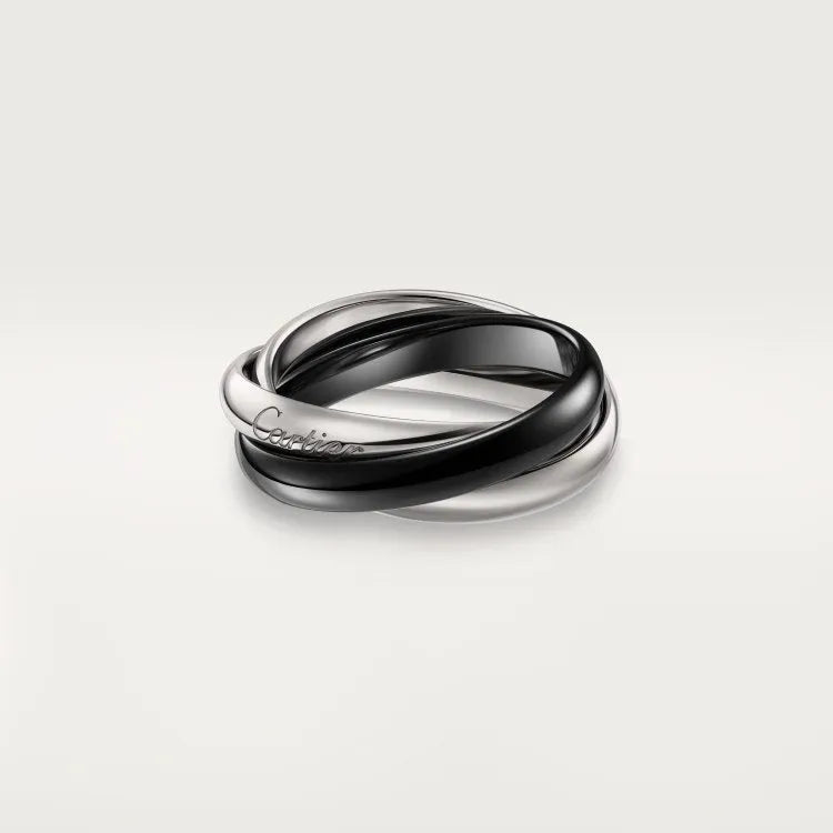 Sterling silver geometric U-shaped couple rings with full diamond settings available in multiple colours and sizes 5-11