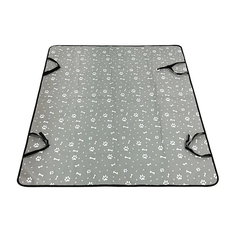 Cloth car pet mat for rear seat protection with water and dirt resistant properties for dogs