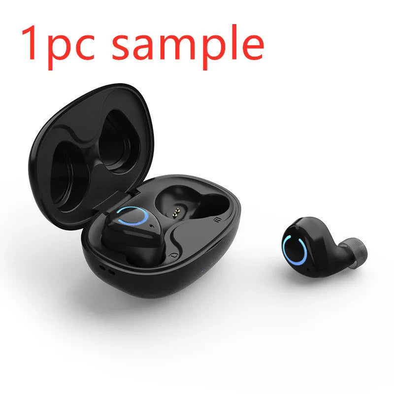M18 true wireless in-ear stereo headset in black with compact charging case