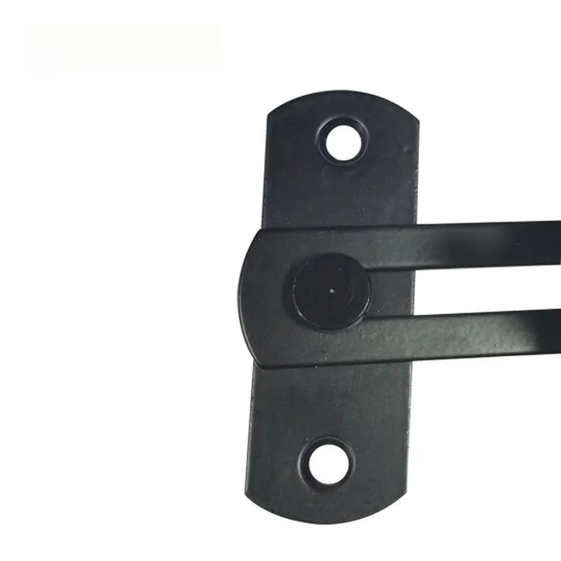 American-style barn door lock with 90-degree hasp for sliding doors in stainless steel or carbon steel