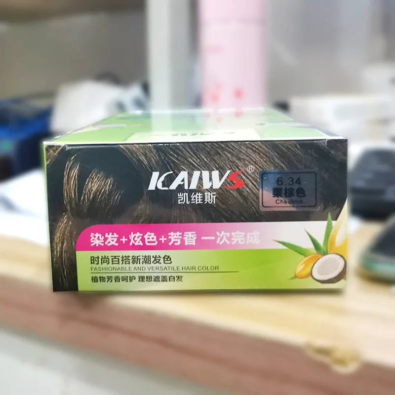 Plant Aromatic Soft Luster Mild Hair Colour Cream in chestnut brown shade, 120mlX2 pack