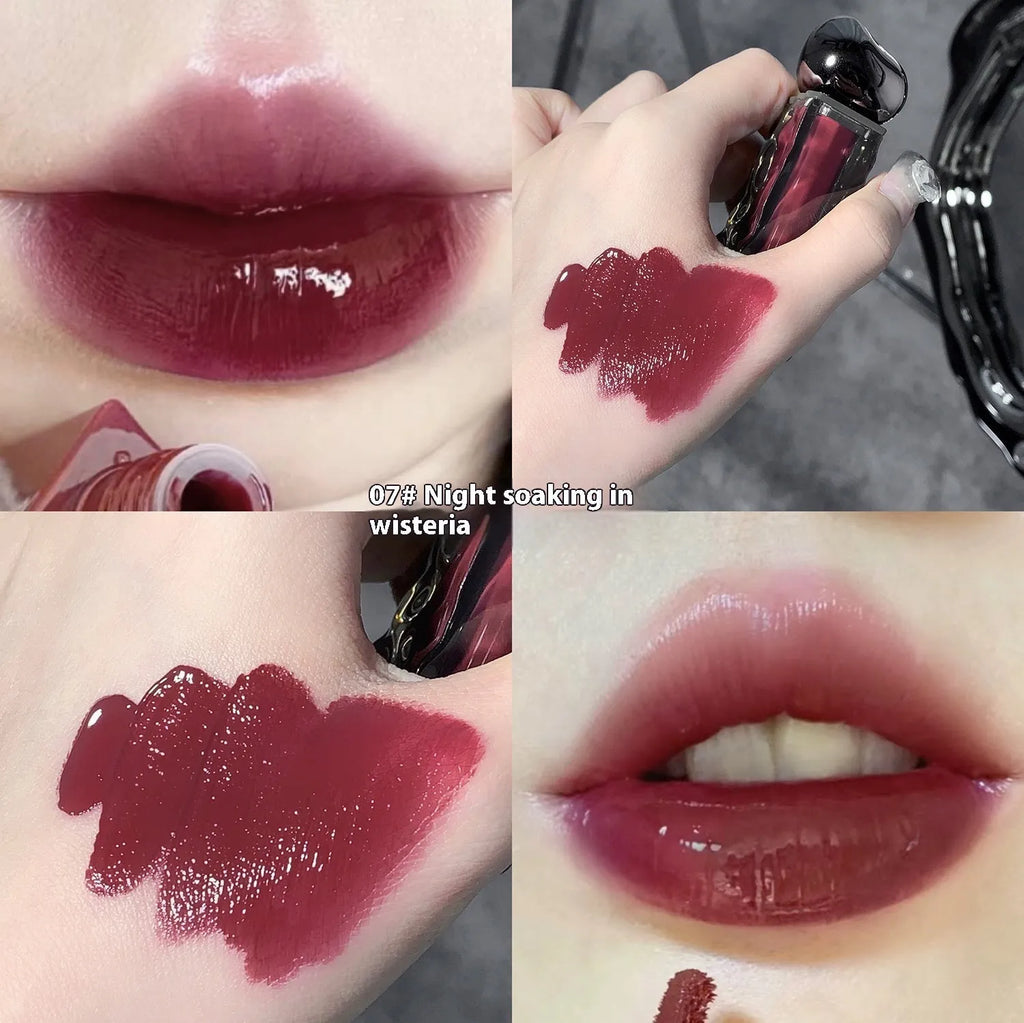 Glacier Lava Lip Lacquer Water Light Mirror Makeup in seven glossy colour shades