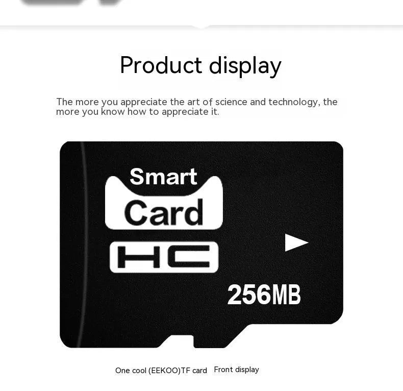 256MB TF memory card with compact 11x15x1mm dimensions for portable electronics