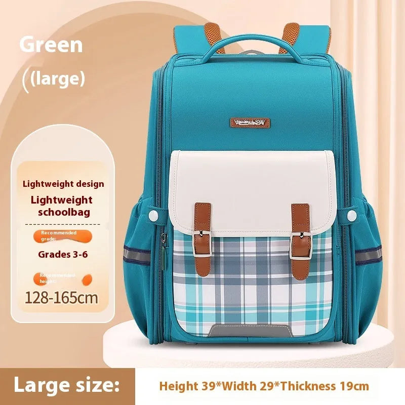 Oxford cloth student schoolbag backpack in multiple colour options for grade 5-6 pupils