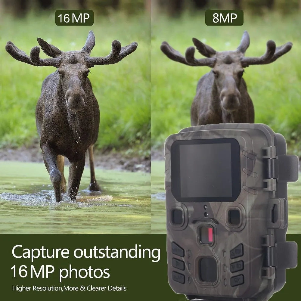 Black infrared night vision monitoring device with plastic body and TF card slot