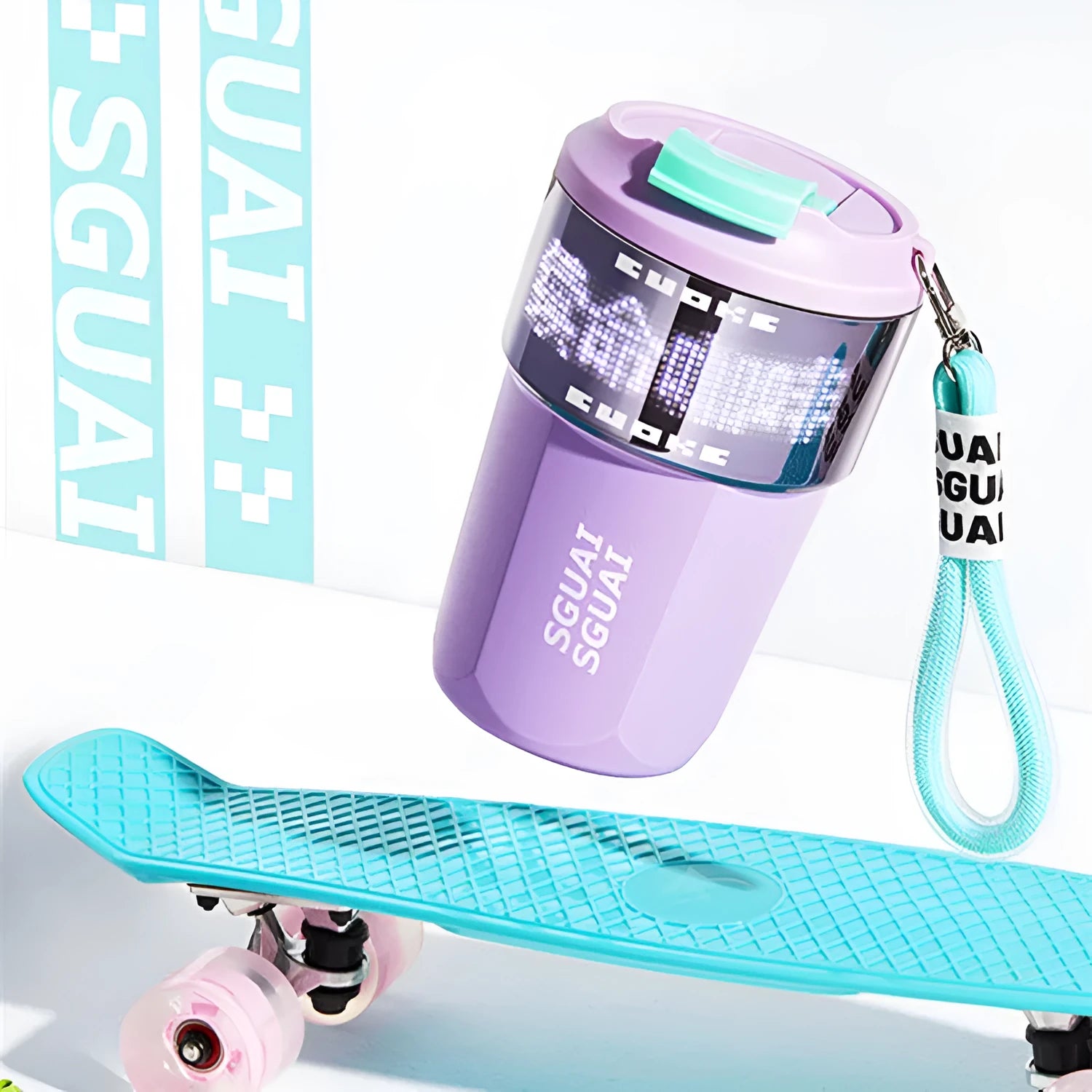 Japanese style 316 stainless steel portable coffee cup 50mL capacity in blue