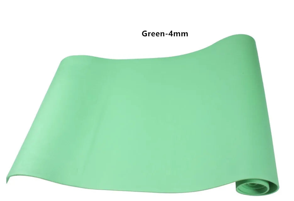 EVA composite yoga mat in a choice of colours showing 4mm and 6mm thickness options for fitness.