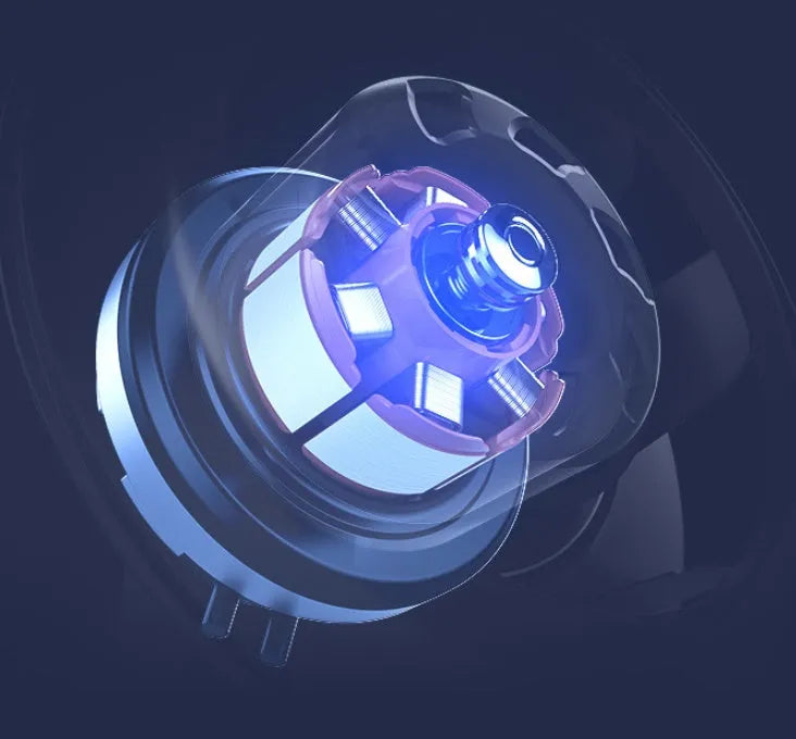 USB charging foldable table fan with LED light and 300-degree rotation on a desk