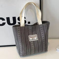 Japanese style corduroy handbag with adjustable strap in ivory white, grey, or dark brown colour