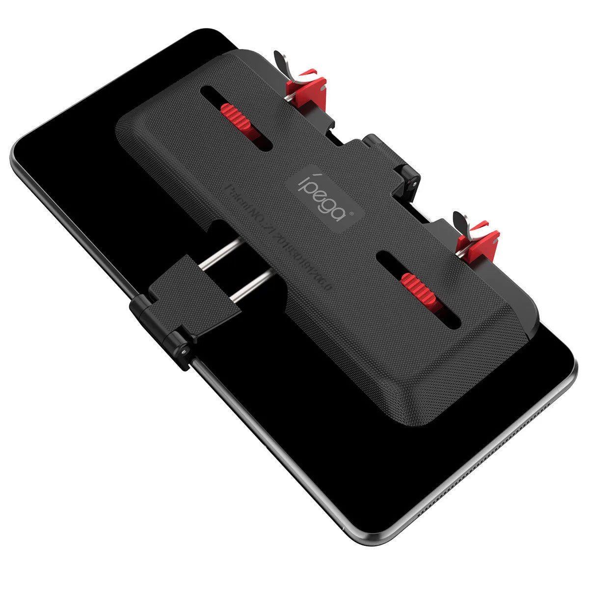 Black phone gaming trigger bracket with adjustable metal trigger and telescopic clip