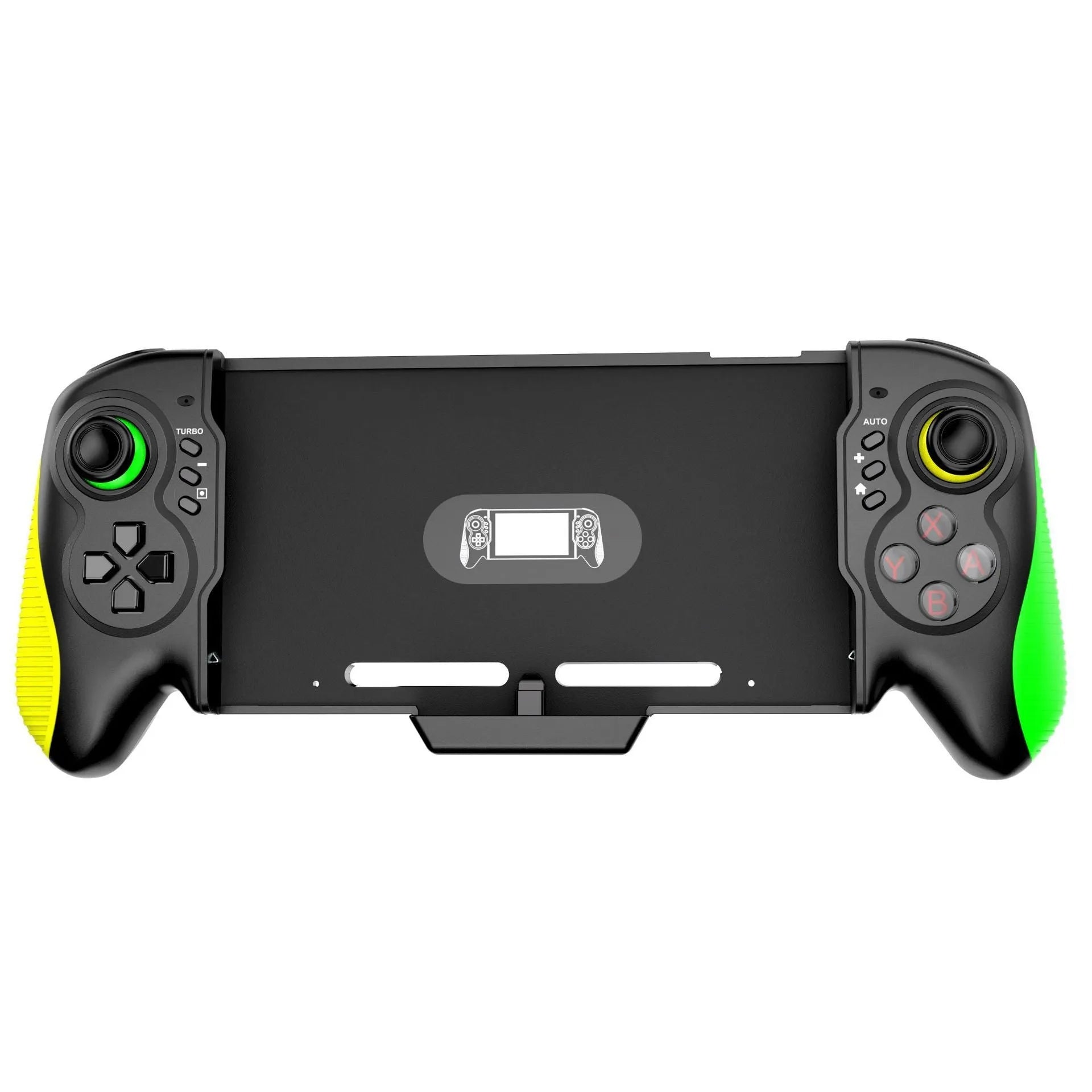 Yellow-green ABS game controller with somatosensory burst function for Switch and PC