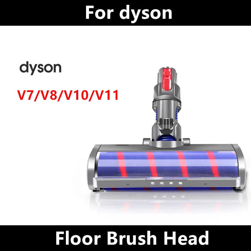 Dyson V7 V8 V10 V11 compatible replacement vacuum floor brush head with soft velvet roller