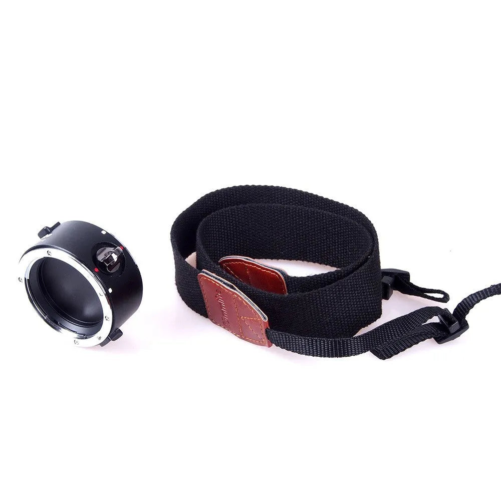 Nikon E-mount camera lens flipper with aluminium alloy construction and stainless steel buckle