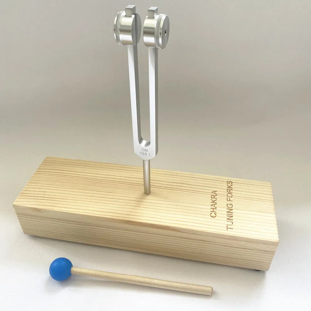 432Hz aluminium alloy tuning fork with speaker in kraft paper box