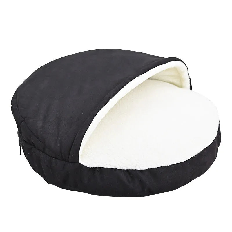 Brown and grey removable cloth dog kennel in medium and small sizes