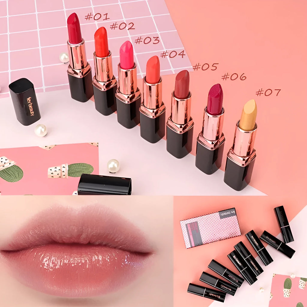 Fey Beauty moisturising lipstick in Cameo Brown shade, 3.8g, non-fading formula.