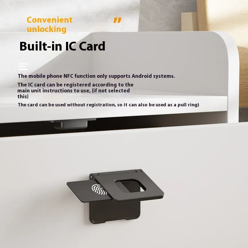 F079 punch free invisible drawer lock with key and English packaging