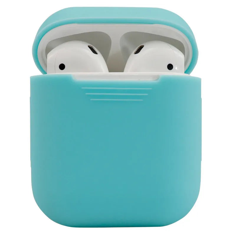Silicone protective cover case for Apple AirPods in various colours with anti-drop design