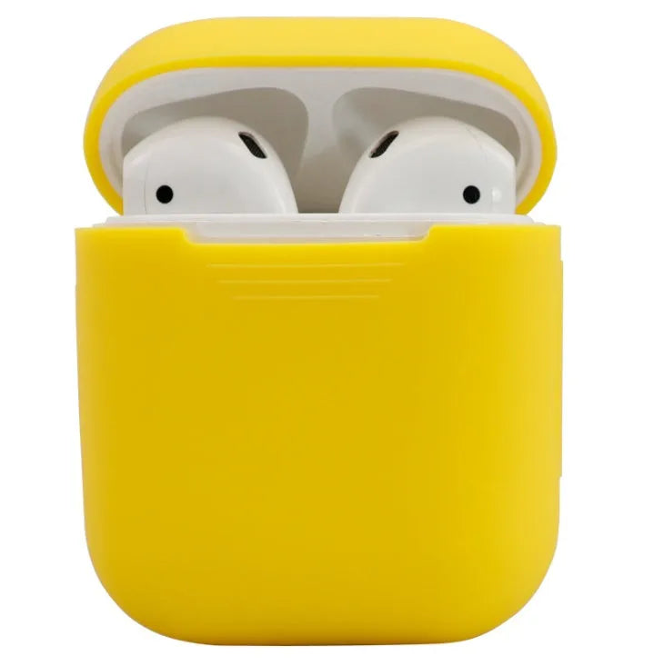 Silicone protective cover case for Apple AirPods in various colours with anti-drop design