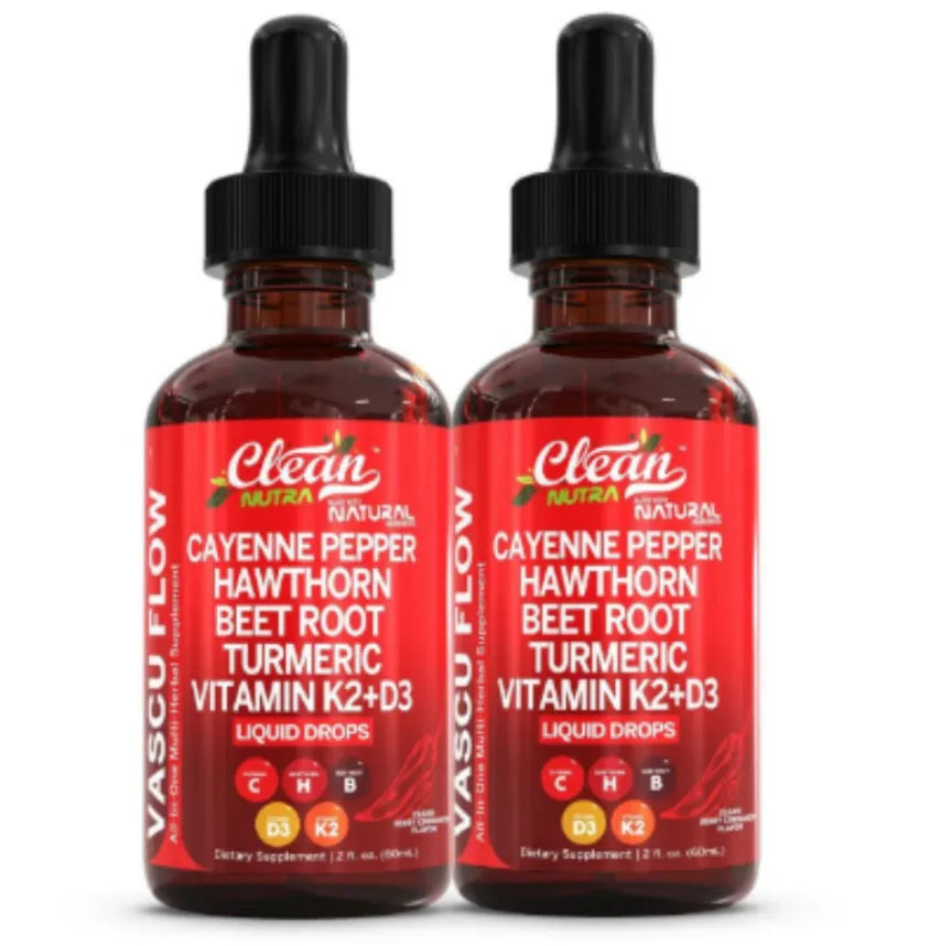60ml bottle of vitamin D3 K2 hawthorn fruit supplement liquid drops with integrated dropper