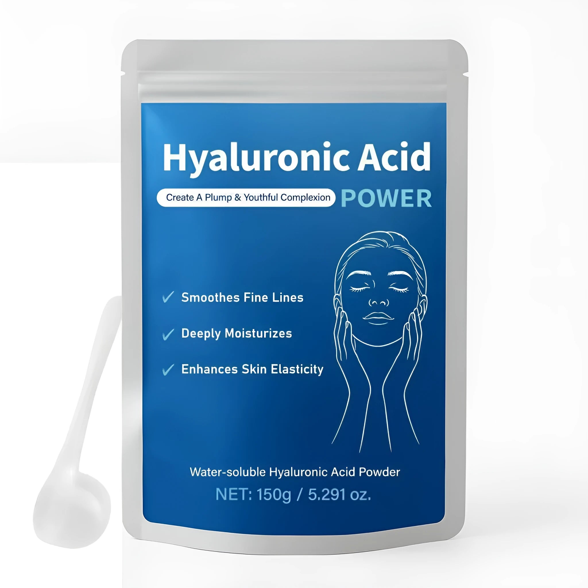 150g hyaluronic acid powder for DIY skincare formulations and cosmetic applications