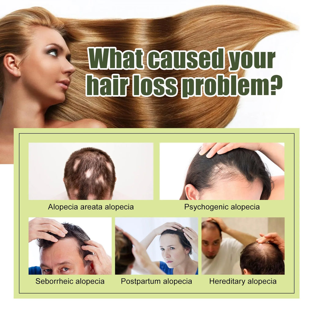 60ml bottle of anti-fall hair repair essential oil for dry, frizzy hair care.