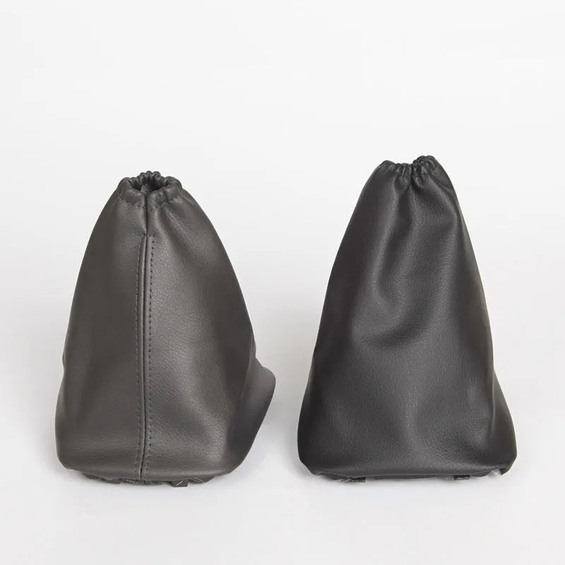 Black leather car shift lever dirt-proof cover for Toyota Corolla gear stick.