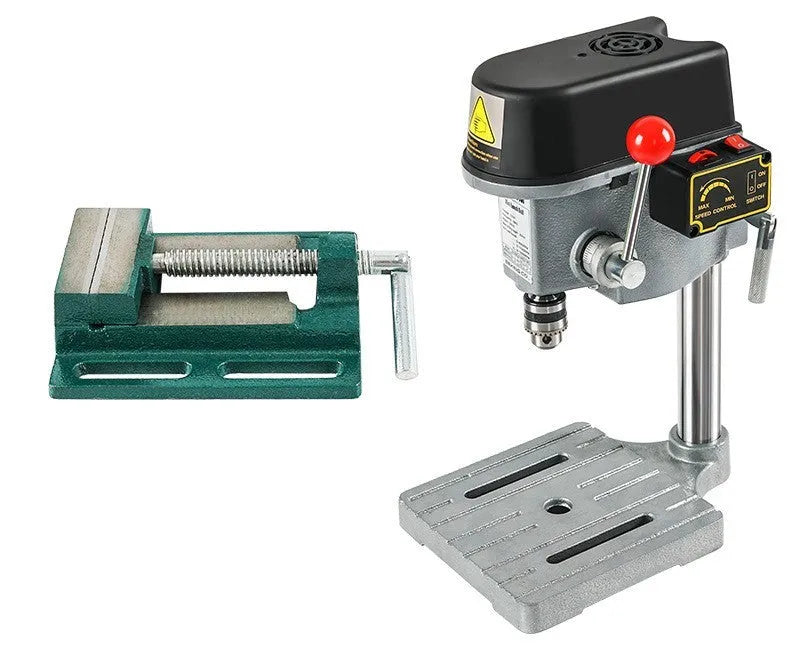 1050W bench drill and milling machine with cross bench pliers on workshop bench