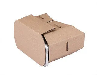 Paper virtual reality glasses for smartphones showing 3D movies and games
