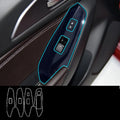 Set of four transparent TPU protective films for car door control panels compatible with 2014-2019 vehicles