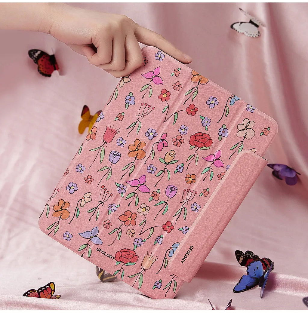 Magnetic suction flat protective sleeve for 10.9-inch iPad Air tablet in polyurethane