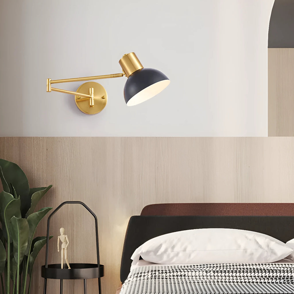 Modern minimalist double-section rocker arm wall lamp, 150mm, eight colour styles, 220V LED warm light option