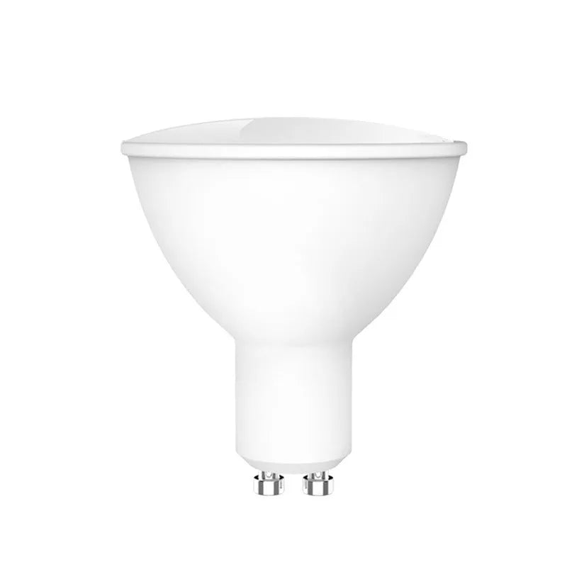 White GU10 smart LED spotlight with RGBCCT colour changing and WiFi connectivity