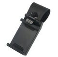 Black universal car steering wheel clip mount holder with smartphone for GPS navigation