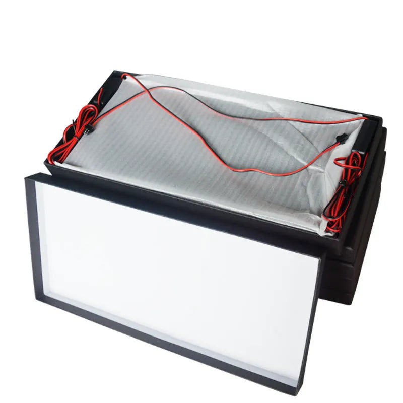 Two plastic LED light bars for truck licence plate illumination, showing uniform soft white light.