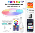 3 metre USB RGB magic colour LED neon light strip with remote control on white background