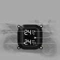 Motorcycle wireless tire pressure monitoring system digital display black portable mini TPMS for two-wheeled trailer