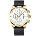 Men's stainless steel mesh band quartz watch with analog display and 4.2cm case.